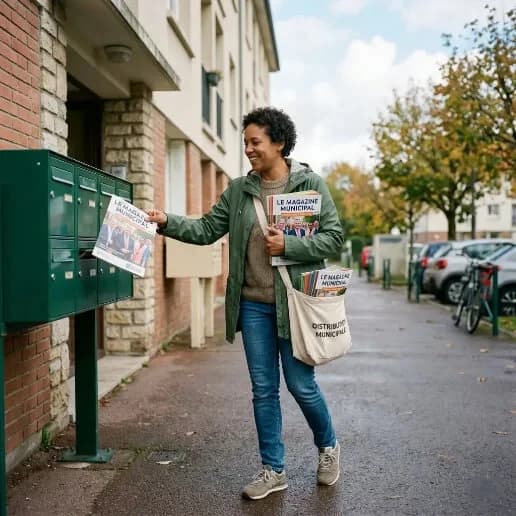 Distribution de journaux municipaux à Paris